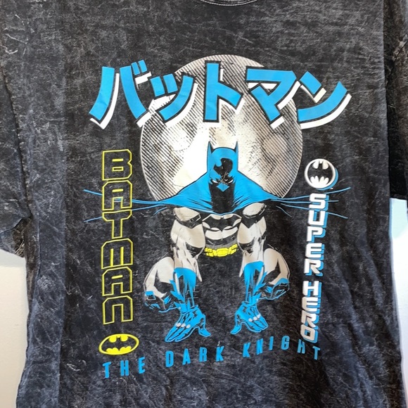 Batman The Dark Knight Graphic T-shirt Acid Washed Large - Picture 4 of 6